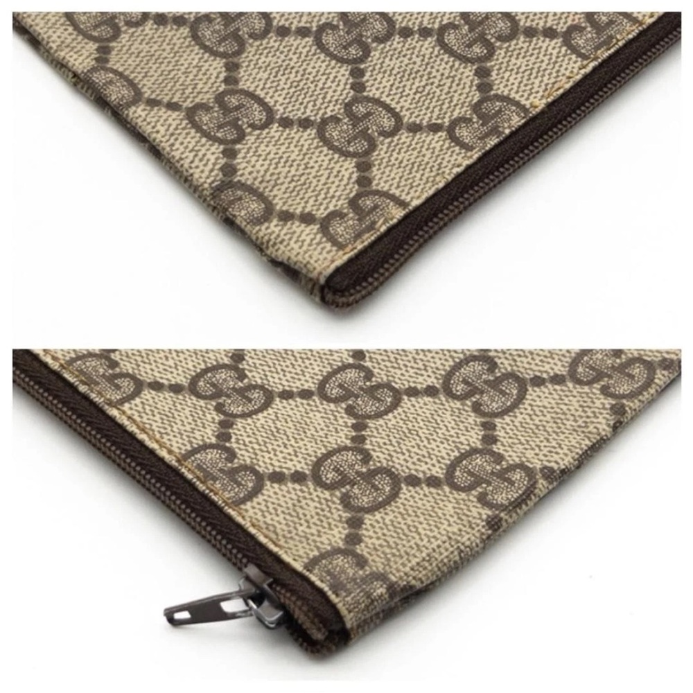 Gucci Brown Monogram Clutch - Picture 9 of 10
